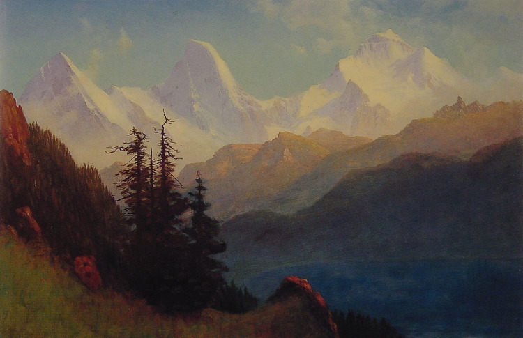 Albert Bierstadt Oil Painting Splendour of the Grand Tetons